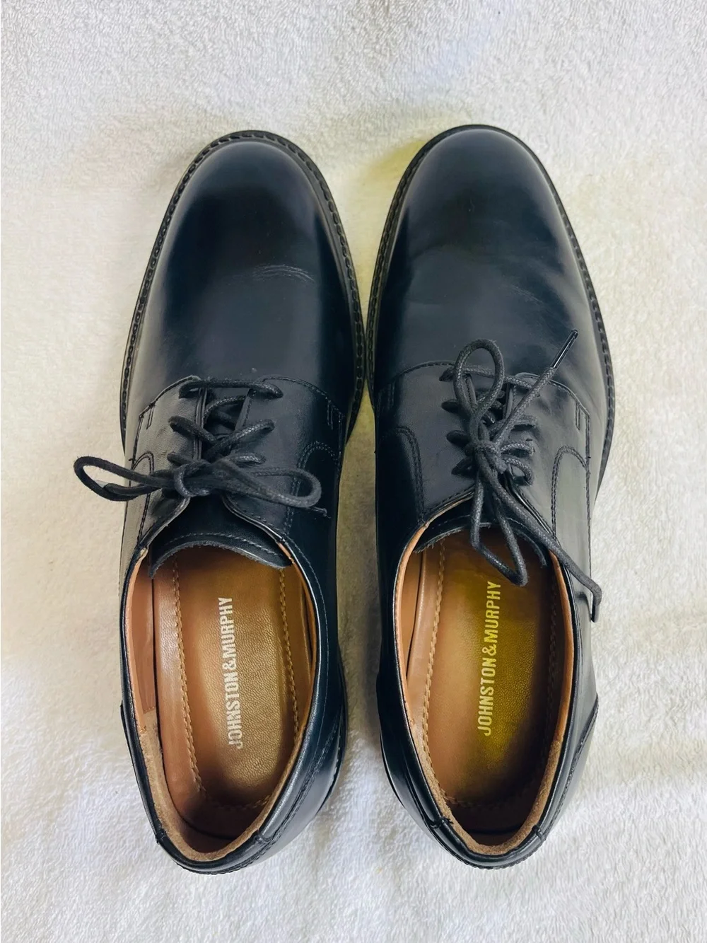 Johnston & Murphy Burke Plain Toe Black Leather Men’s Dress Formal Shoes Sz. 11